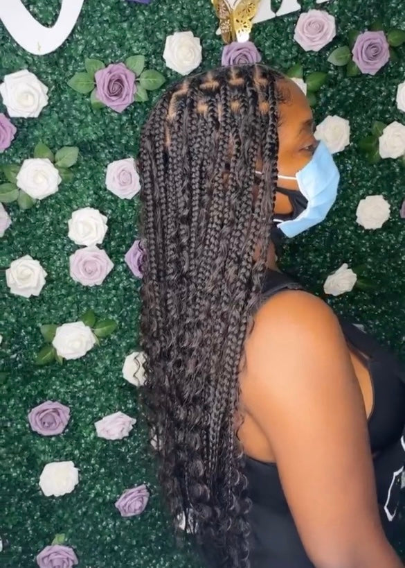 Medium Goddess Braids (2hrs, 30mins)